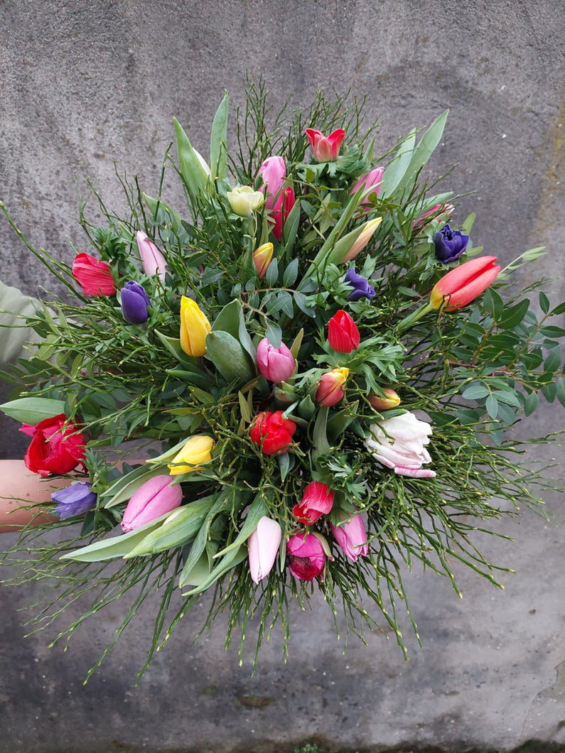 Tulpen voorjaars boeket - Bloemenatelier Han Fokkink